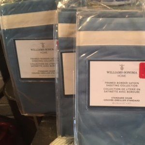 WILLIAMS-SONOMA HOME BORDER SATEEN STANDARD SHAM 4